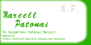 marcell patonai business card